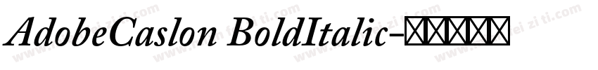 AdobeCaslon BoldItalic字体转换